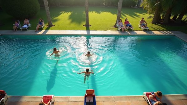 Choisissez une piscine coque à fond plat pour vous rassembler
