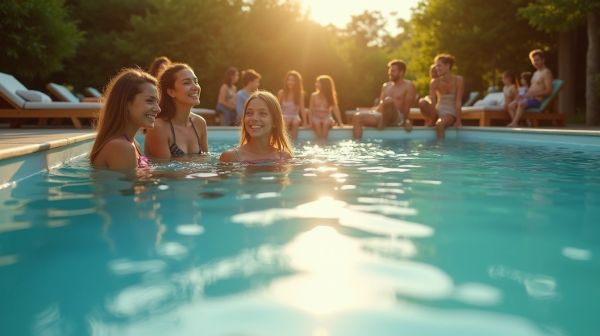 Choisissez une piscine coque à fond plat pour vous rassembler